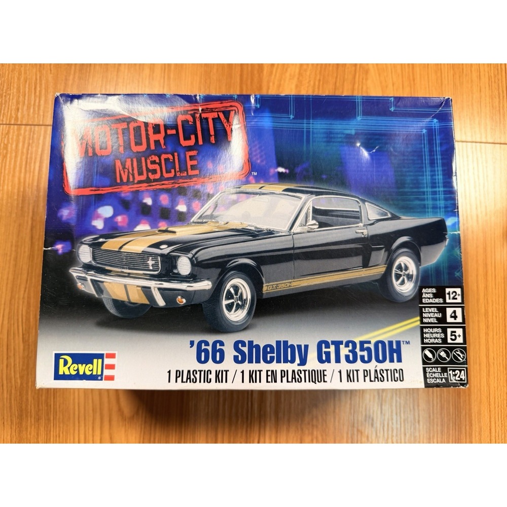 Revell 1/24 '66 Shelby Mustang GT350H Model Kit #2482 Started Partially Painted